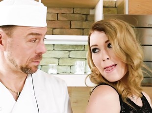 Hardcore fucking in the kitchen with anal loving MILF Misha Cross